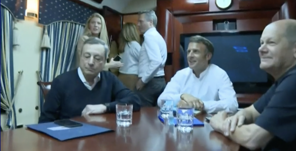 Макрон, Шольц и Драги прибыли в Киев - 16 июня 2022 :: Донеччина