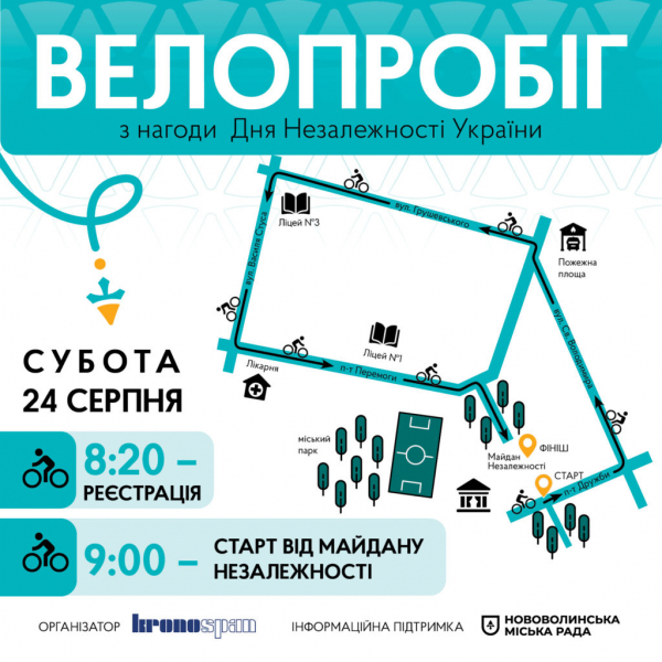 Мешканців Нововолинська запрошують долучитися до патріотичного велопробігу | Новини Нововолинська