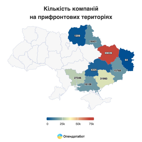 Кожна десята українська компанія зареєстрована на прифронтових територіях - 18 грудня 2024 :: Донеччина