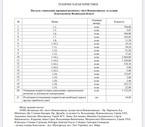 У Нововолинську провели тендер на нанесення дорожньої розмітки | Новини Нововолинська