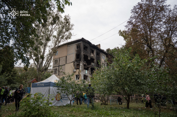У Києві завершили аварійно-рятувальні роботи після російської атаки - 28 вересня 2025 :: Донеччина