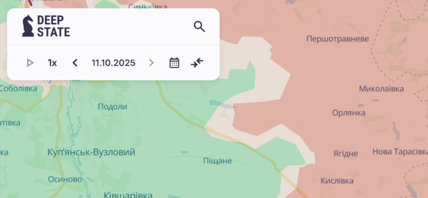 DeepState зафіксував просування російських військ на трьох напрямках: у Донецькій, Запорізькій та Харківській областях - 12 жовтня 2025 :: Донеччина DeepState зафіксував просування російських військ на трьох напрямках: у Донецькій, Запорізькій та Харківській областях - 12 жовтня 2025 :: Донеччина