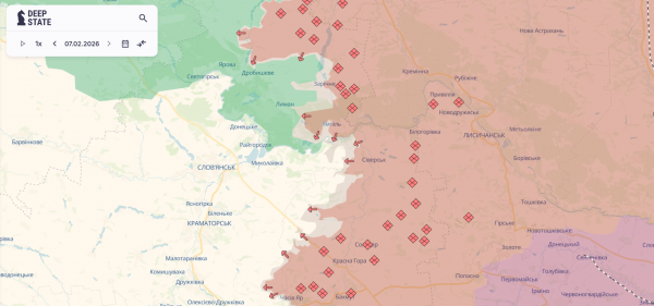 OSINT-аналітики повідомили про просування російських військ у Донецькій області в районах Ямполя та Степанівки - 08 лютого 2026 :: Донеччина