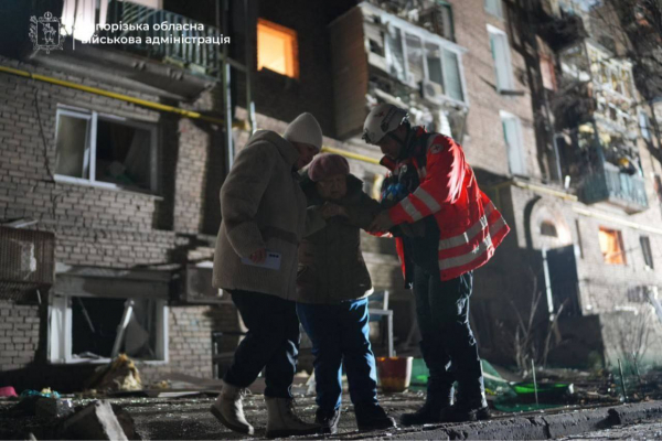 Внаслідок нічної атаки дронами по Запоріжжю поранено п'ятьох людей, серед них дитина - 24 лютого 2026 :: Донеччина