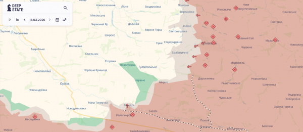 Російські сили просунулися в Харківській, Луганській та Запорізькій областях — DeepState - 15 березня 2026 :: Донеччина Російські сили просунулися в Харківській, Луганській та Запорізькій областях — DeepState - 15 березня 2026 :: Донеччина