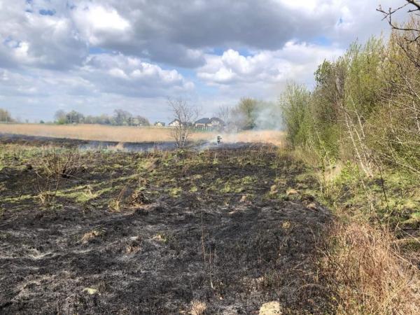 У Поромівській громаді горіла суха трава | Новини Нововолинська