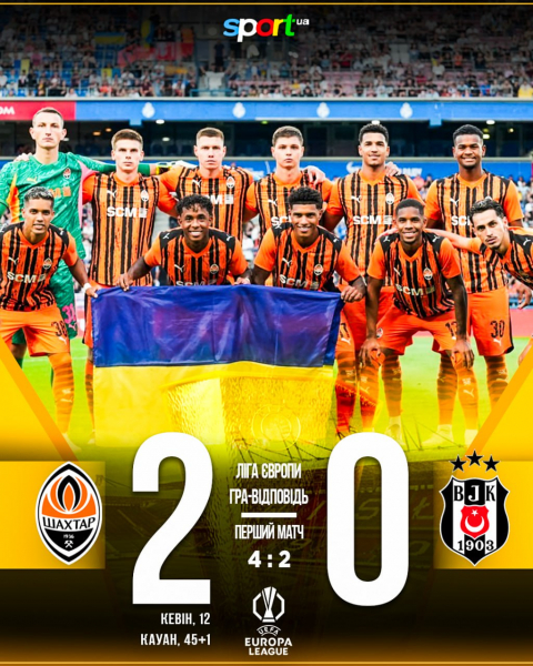 Перемога у Кракові: «Шахтар» знову обійшов «Бешикташ»: 2:0 — друга перемога та вихід до 3-го кваліфікаційного раунду Ліги Європи - 31 липня 2025 :: Донеччина Перемога у Кракові: «Шахтар» знову обійшов «Бешикташ»: 2:0 — друга перемога та вихід до 3-го кваліфікаційного раунду Ліги Європи - 31 липня 2025 :: Донеччина
