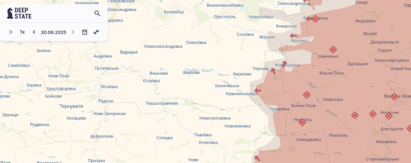 Окупанти штурмують на кількох напрямках: карта DeepState та зведення Генштабу - 31 серпня 2025 :: Донеччина