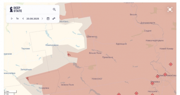 Російські військові просунулися біля п'яти населених пунктів у Донецькій та Дніпропетровській областях - 21 серпня 2025 :: Донеччина